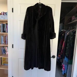 Real Vintage Full Length Mink Fur Coat, size small